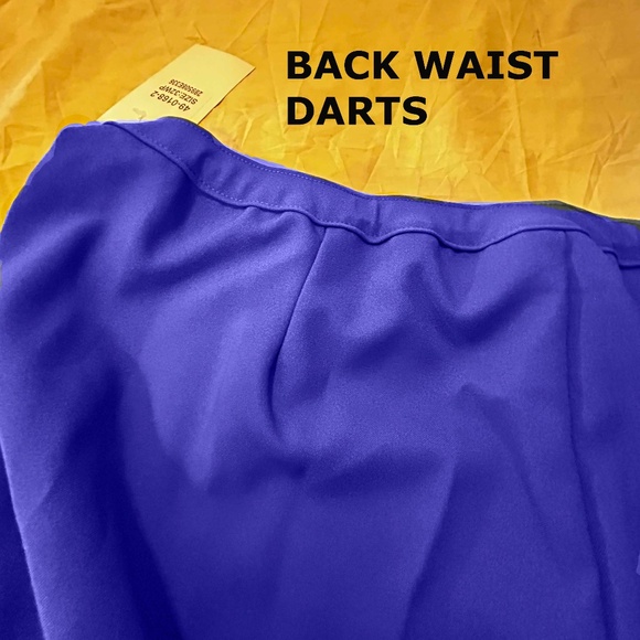 NEW PHOTOS! PANTS, PETITE SUPER STRETCH, BLUE, SIZE 32WP, ELASTIC WAIST, ROAMANS - Picture 11 of 11